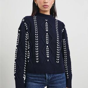 Rails Midnight Blue Sweater with White Accents